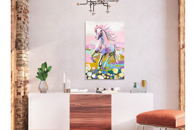 Gjør-det-selv-maleri Fairytale Horse 40x60 cm - Artgeist sp. z o. o. - Innredning - Bilder & kunst - Male selv