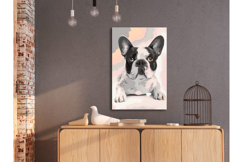 Gjør-det-selv-maleri Fransk Bulldog 40x60 cm - Artgeist sp. z o. o. - Innredning - Bilder & kunst - Male selv