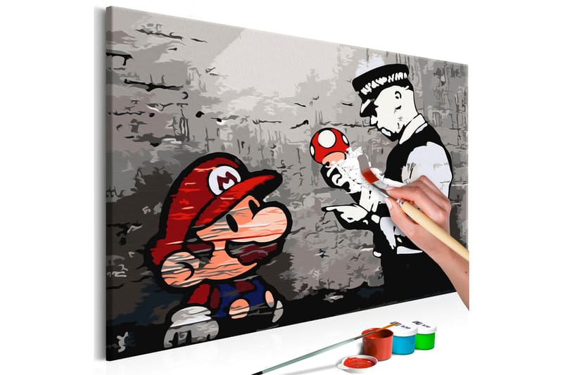 Gjør-det-selv Maleri Mario Banksy 60x40 cm - Artgeist sp. z o. o. - Innredning - Bilder & kunst - Male selv