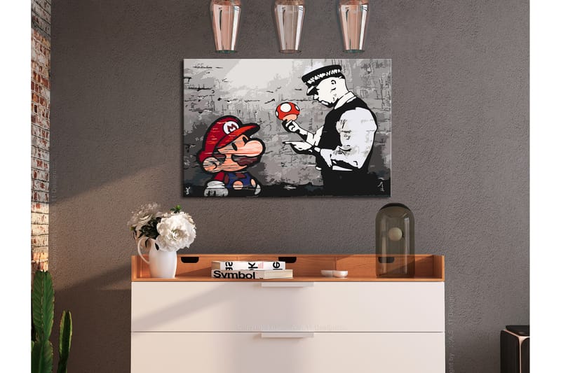 Gjør-det-selv Maleri Mario Banksy 60x40 cm - Artgeist sp. z o. o. - Innredning - Bilder & kunst - Male selv