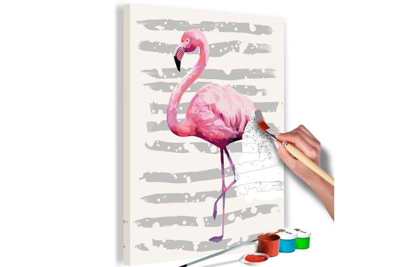 Gjør-det-selv-maleri Vakker Flamingo 40x60 cm - Artgeist sp. z o. o. - Innredning - Bilder & kunst - Male selv