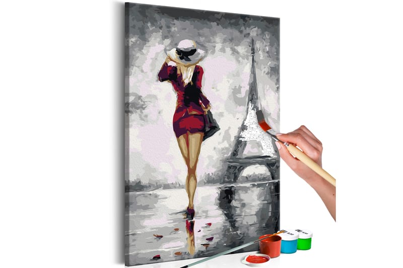 Gjør-det-selv Maleri Parisian Girl 40x60 cm - Artgeist sp. z o. o. - Innredning - Bilder & kunst - Male selv