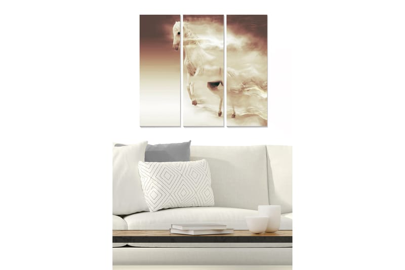 Canvasbilde Abstract 3-pk Flerfarget - 22x05 cm - Innredning - Bilder & kunst - Posters