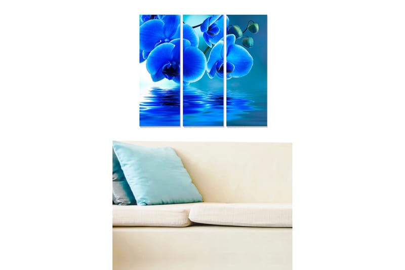 Canvasbilde Abstract 3-pk Flerfarget - 22x05 cm - Innredning - Bilder & kunst - Posters