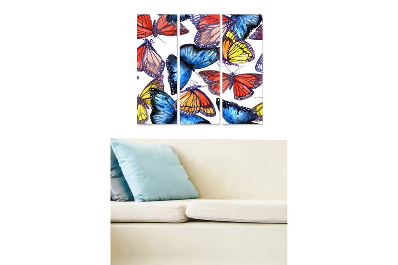 Canvasbilde Colorful 3-pk Flerfarget - 22x05 cm - Innredning - Bilder & kunst - Posters