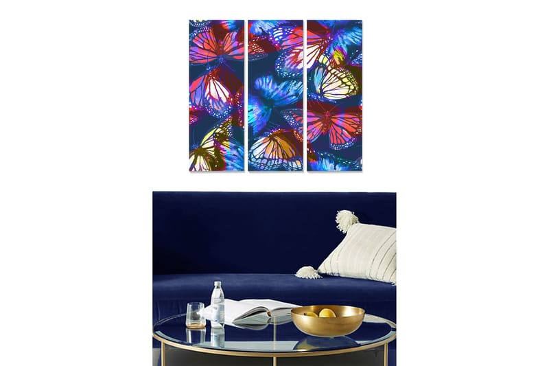 Canvasbilde Colorful 3-pk Flerfarget - 22x05 cm - Innredning - Bilder & kunst - Posters