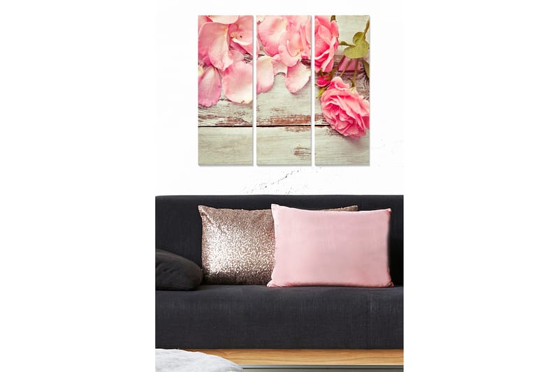 Canvasbilde Floral 3-pk flerfarget - 22x05 cm - Innredning - Bilder & kunst - Posters