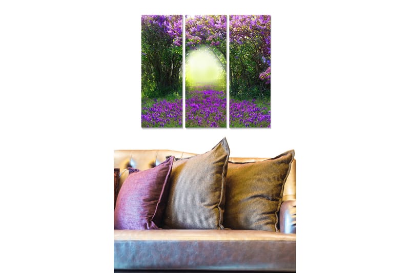 Canvasbilde Floral 3-pk flerfarget - 22x05 cm - Innredning - Bilder & kunst - Posters