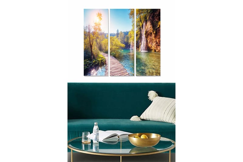 Canvasbilde Scenic 3-pk flerfarget - 22x05 cm - Innredning - Bilder & kunst - Posters