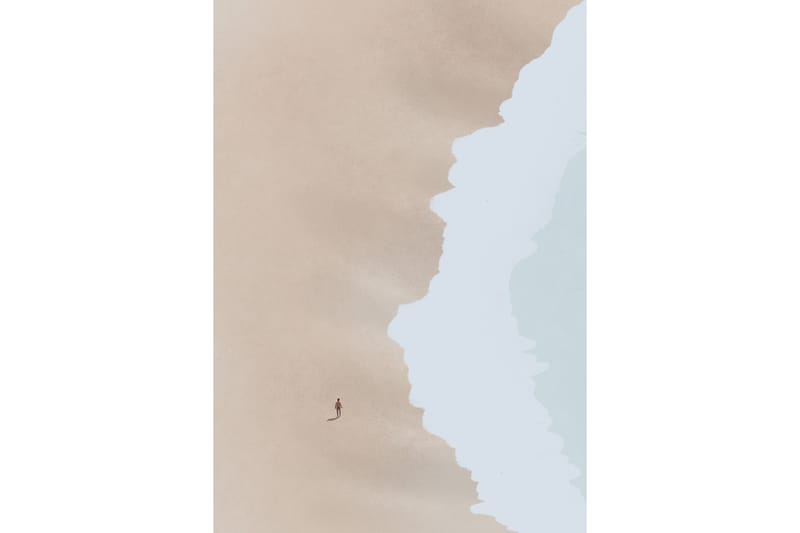 Poster Beach 21x30 cm - Beige - Innredning - Bilder & kunst - Posters