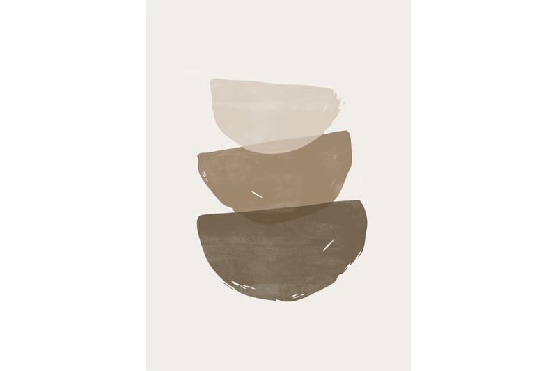 Poster Brush strokes 21x30 cm - Beige - Innredning - Bilder & kunst - Posters