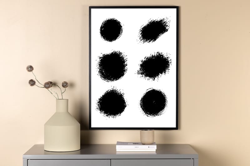 Poster Dots 21x30 cm - Hvid - Innredning - Bilder & kunst - Posters