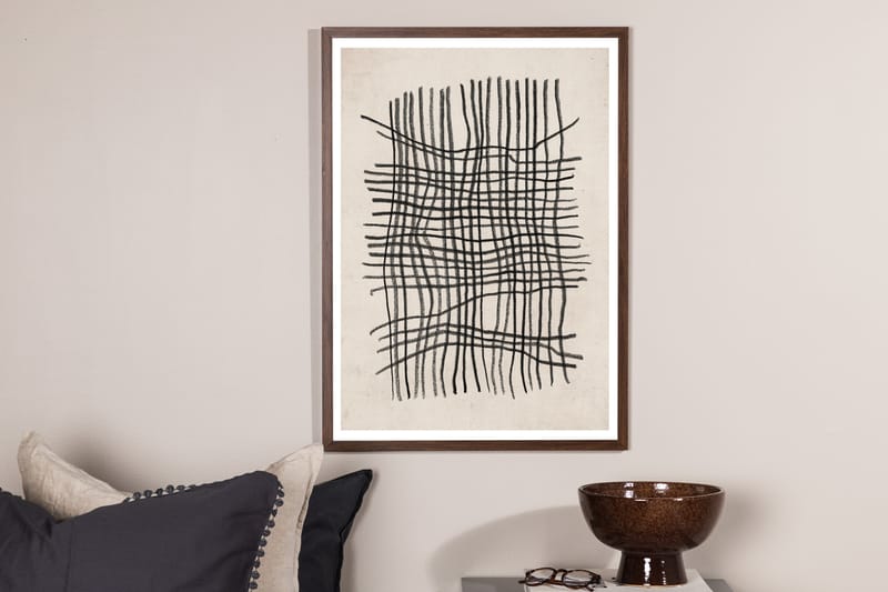 Poster Linework 50x70 cm - Beige/Sort - Innredning - Bilder & kunst - Posters