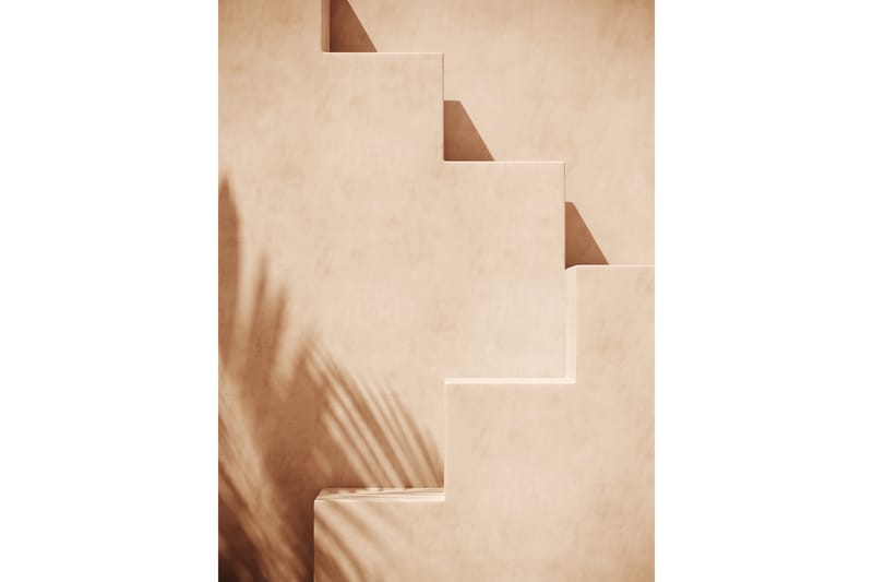 Poster Stairs 21x30 cm - Lys Orange - Innredning - Bilder & kunst - Posters