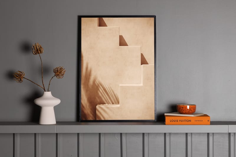 Poster Stairs 21x30 cm - Lys Orange - Innredning - Bilder & kunst - Posters