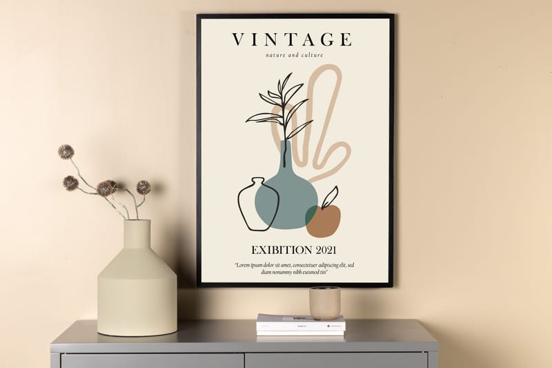 Poster Vintage 30x40 cm - Beige - Innredning - Bilder & kunst - Posters