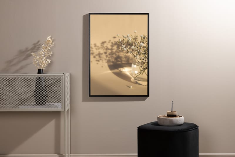 Poster White Flowers 70x100 cm - Beige - Innredning - Bilder & kunst - Posters