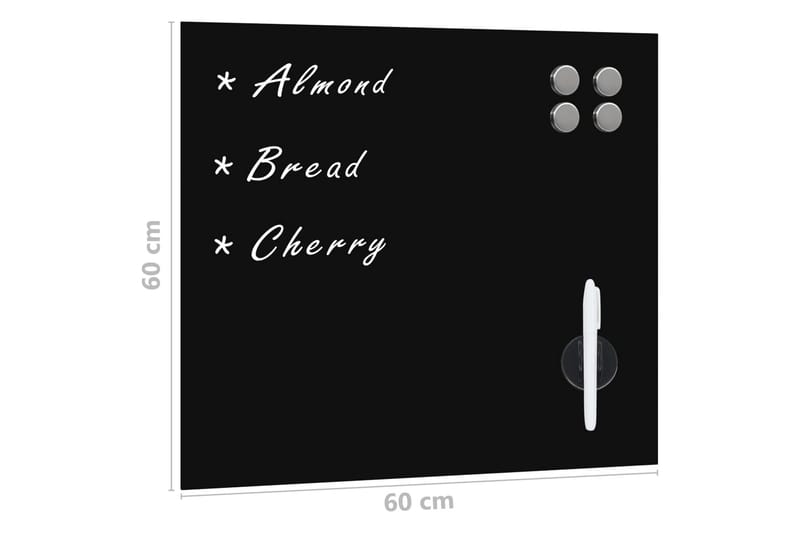 Veggmontert magnetisk tavle glass 60x60 cm - Innredning - Bilder & kunst - Presentasjonstavle & tegnetavle - Whiteboard