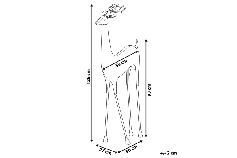 Takala Figur Rein - Keramikk/Gull - Innredning - Dekorasjon