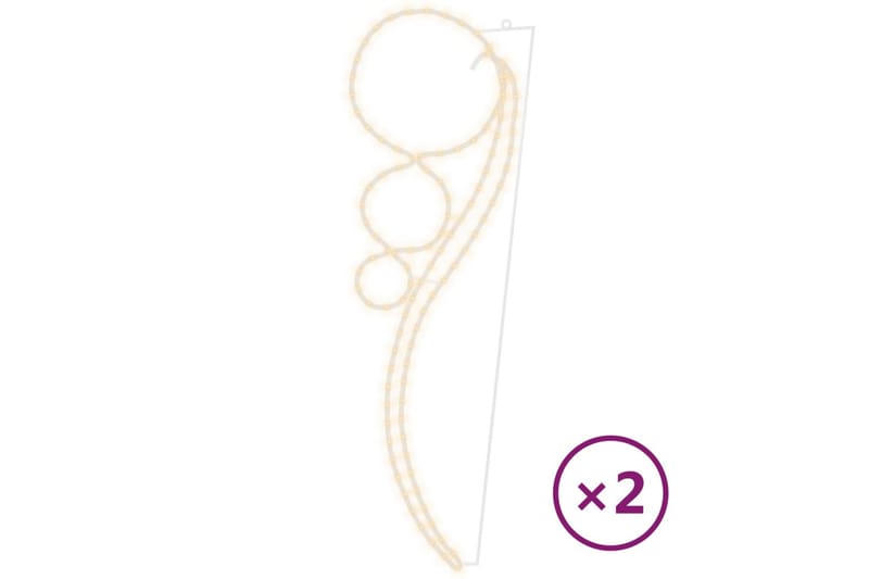 beBasic Ballformede taulys 2 stk med 144 lysdioder varmhvit - Innredning - Julepynt & helgedekorasjon - Julepynt & juledekorasjon - Lys jul