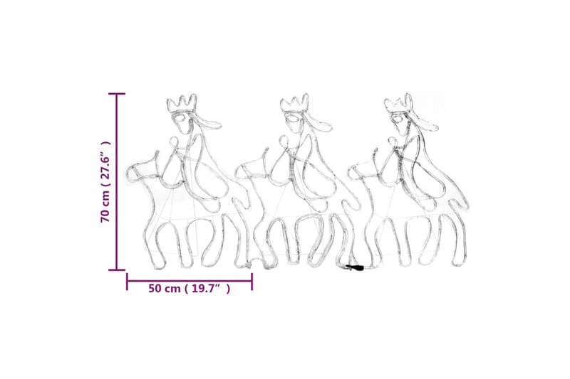 beBasic De tre vise menn julefigur med 504 lysdioder - Innredning - Julepynt & helgedekorasjon - Julepynt & juledekorasjon - Lys jul