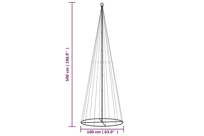 beBasic Juletre kjegleformet varmhvit 732 lysdioder 160x500 cm - Innredning - Julepynt & helgedekorasjon - Julepynt & juledekorasjon - Plastjuletre