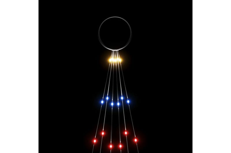beBasic Juletre på flaggstang 108 LED fargerik 180 cm - Innredning - Julepynt & helgedekorasjon - Julepynt & juledekorasjon - Plastjuletre