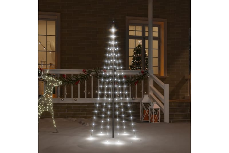 beBasic Juletre på flaggstang 108 LED kaldhvit 180 cm - Innredning - Julepynt & helgedekorasjon - Julepynt & juledekorasjon - Plastjuletre