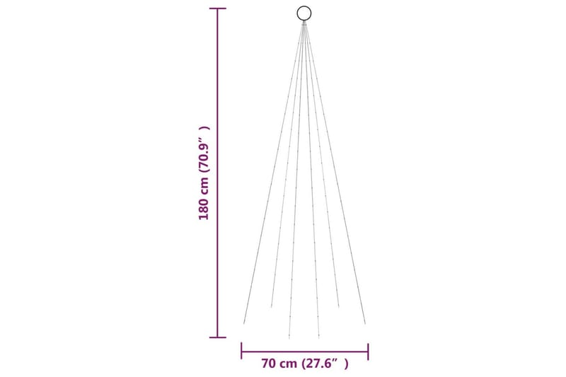 beBasic Juletre på flaggstang 108 LED varmhvit 180 cm - Innredning - Julepynt & helgedekorasjon - Julepynt & juledekorasjon - Plastjuletre