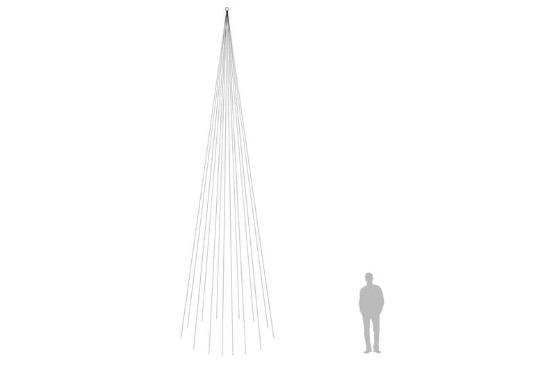 beBasic Juletre på flaggstang 1134 LED kaldhvit 800 cm - Innredning - Julepynt & helgedekorasjon - Julepynt & juledekorasjon - Plastjuletre