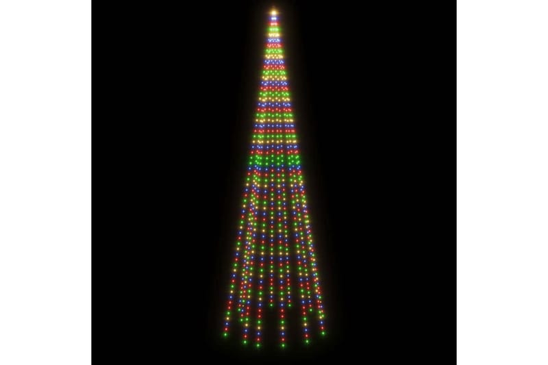 beBasic Juletre på flaggstang 732 LED fargerik 500 cm - Innredning - Julepynt & helgedekorasjon - Julepynt & juledekorasjon - Plastjuletre