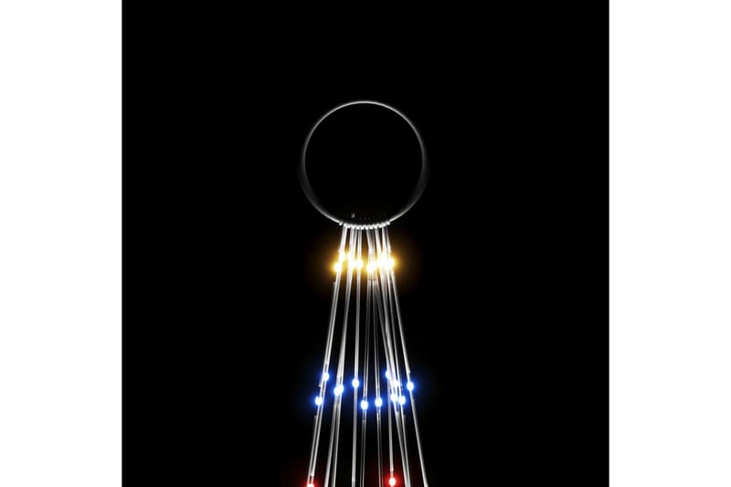 beBasic Juletre på flaggstang 732 LED fargerik 500 cm - Innredning - Julepynt & helgedekorasjon - Julepynt & juledekorasjon - Plastjuletre