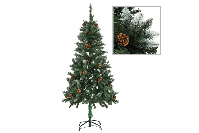 Kunstig juletre med LED og furukongler grønn 150 cm - Innredning - Julepynt & helgedekorasjon - Julepynt & juledekorasjon - Plastjuletre