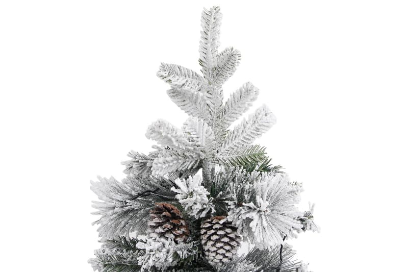 Kunstig LED-juletre med flokket snø og kongler 195 cm - Innredning - Julepynt & helgedekorasjon - Julepynt & juledekorasjon - Plastjuletre