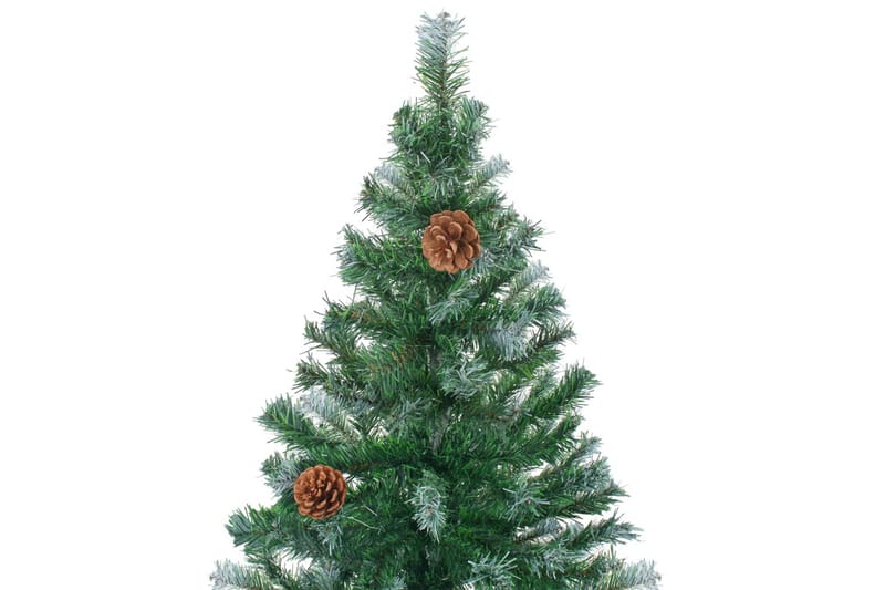 Frostet kunstig juletre med LED & kulesett & kongler 150 cm - Innredning - Julepynt & helgedekorasjon - Julepynt & juledekorasjon - Plastjuletre