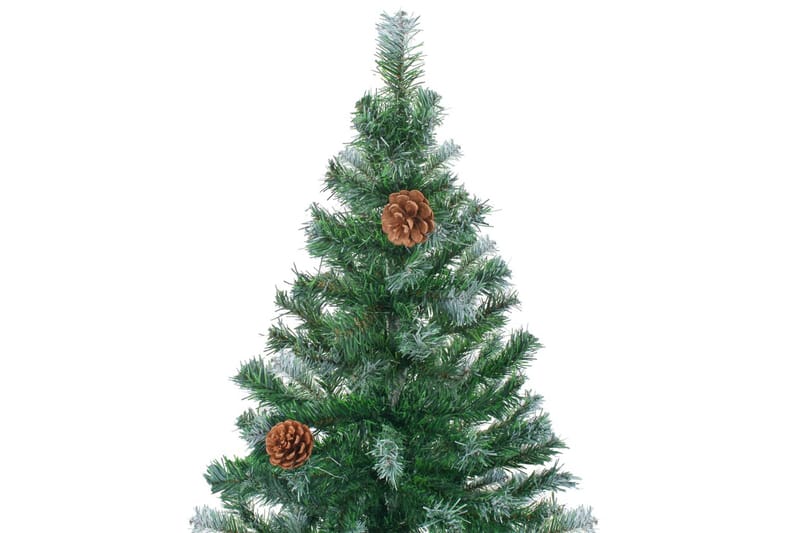 Frostet kunstig juletre med LED & kulesett & kongler 150 cm - Innredning - Julepynt & helgedekorasjon - Julepynt & juledekorasjon - Plastjuletre