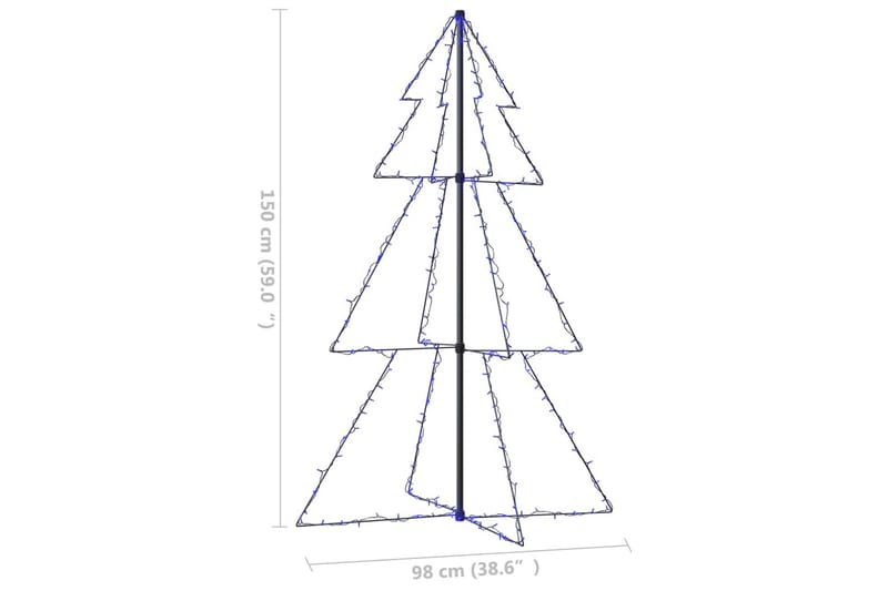 Julekjegle tre 200 LED innendørs og utendørs 98x150 cm - Innredning - Julepynt & helgedekorasjon - Julepynt & juledekorasjon - Plastjuletre