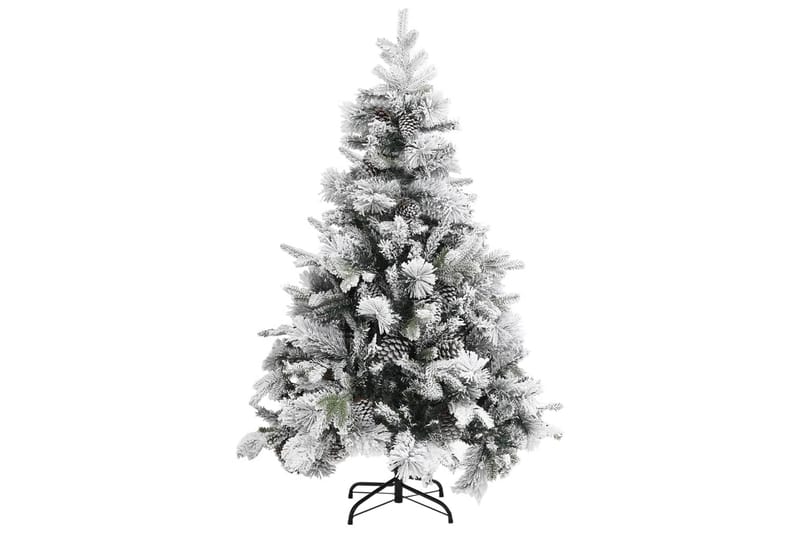 Juletre med flokket snø og kongler 150 cm PVC og PE - Innredning - Julepynt & helgedekorasjon - Julepynt & juledekorasjon - Plastjuletre