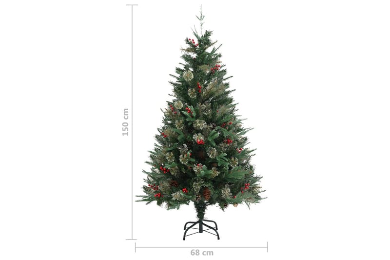 Juletre med kongler grønn 150 cm PVC og PE - Innredning - Julepynt & helgedekorasjon - Julepynt & juledekorasjon - Plastjuletre