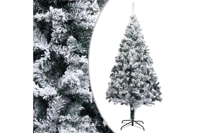 Kunstig juletre med flokket snø grønn 180 cm PVC - Innredning - Julepynt & helgedekorasjon - Julepynt & juledekorasjon - Plastjuletre