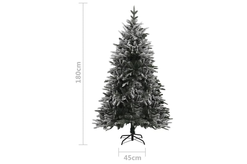 Kunstig juletre med flokket snø grønn 180 cm PVC og PE - Innredning - Julepynt & helgedekorasjon - Julepynt & juledekorasjon - Plastjuletre