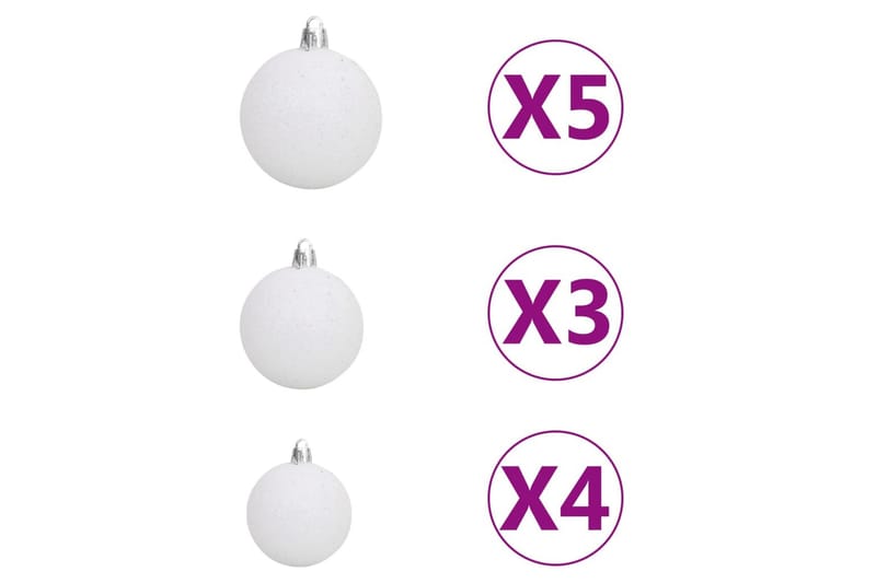 Kunstig juletre med LED og kulesett 120 cm 230 grener - Innredning - Julepynt & helgedekorasjon - Julepynt & juledekorasjon - Plastjuletre