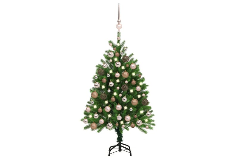 Kunstig juletre med LED og kulesett 120 cm grønn - Innredning - Julepynt & helgedekorasjon - Julepynt & juledekorasjon - Plastjuletre