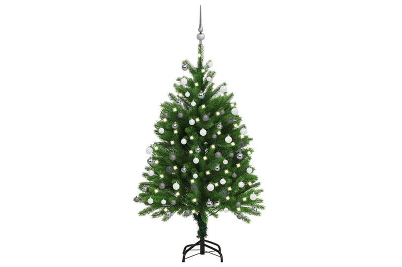 Kunstig juletre med LED og kulesett 120 cm grønn - Innredning - Julepynt & helgedekorasjon - Julepynt & juledekorasjon - Plastjuletre