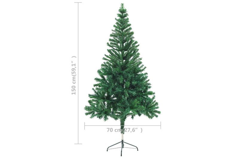 Kunstig juletre med LED og kulesett 150 cm 380 grener - Innredning - Julepynt & helgedekorasjon - Julepynt & juledekorasjon - Plastjuletre