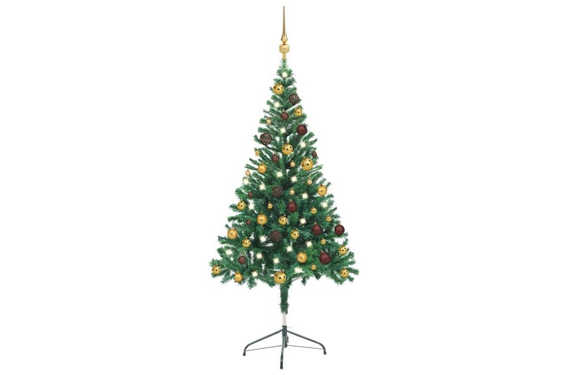 Kunstig juletre med LED og kulesett 150 cm 380 grener - Innredning - Julepynt & helgedekorasjon - Julepynt & juledekorasjon - Plastjuletre