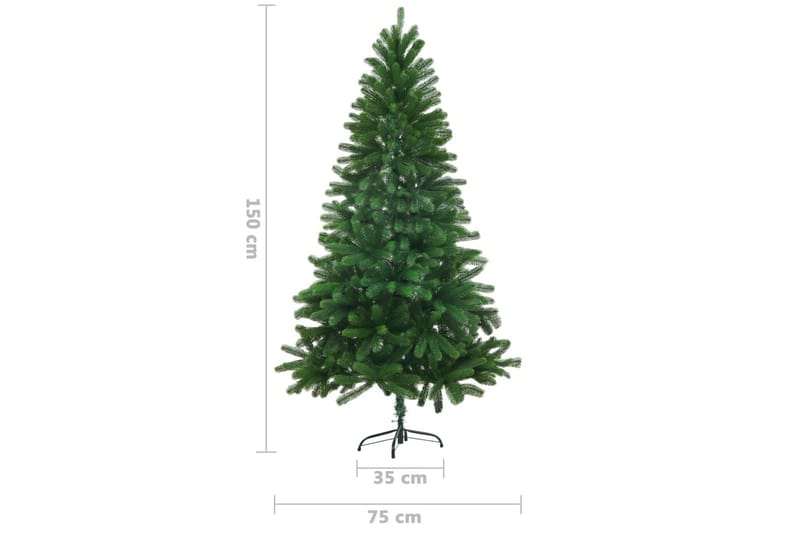 Kunstig juletre med LED og kulesett 150 cm grønn - Innredning - Julepynt & helgedekorasjon - Julepynt & juledekorasjon - Plastjuletre