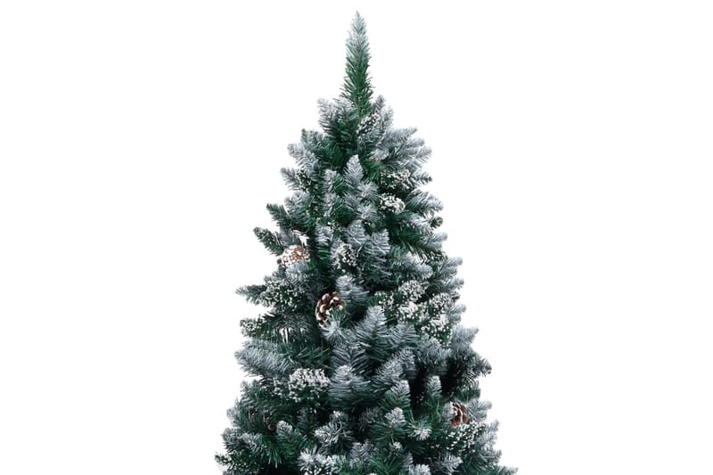 Kunstig juletre med LED og kulesett og furukongler 210 cm - Innredning - Julepynt & helgedekorasjon - Julepynt & juledekorasjon - Plastjuletre