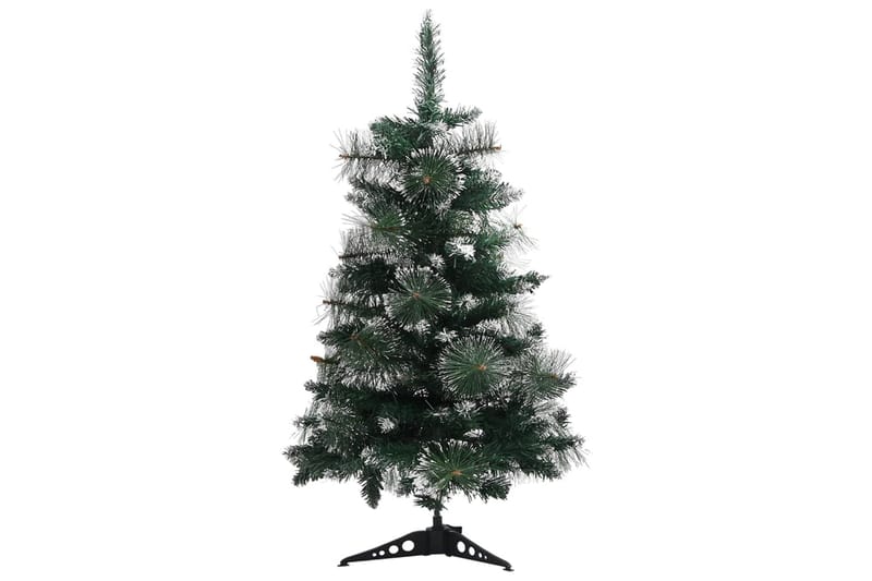 Kunstig juletre med stativ grønn og hvit 60 cm PVC - Innredning - Julepynt & helgedekorasjon - Julepynt & juledekorasjon - Plastjuletre