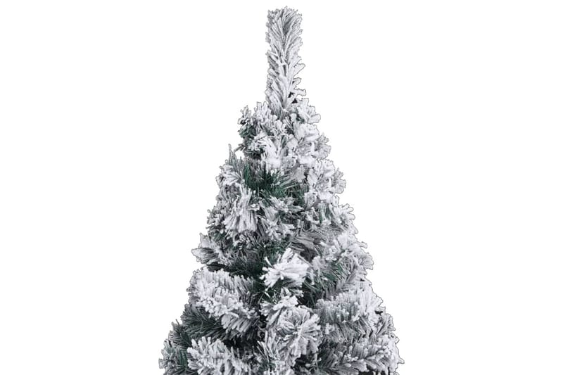 Slankt kunstig juletre med flokket snø grønn 120 cm PVC - grønn - Innredning - Julepynt & helgedekorasjon - Julepynt & juledekorasjon - Plastjuletre